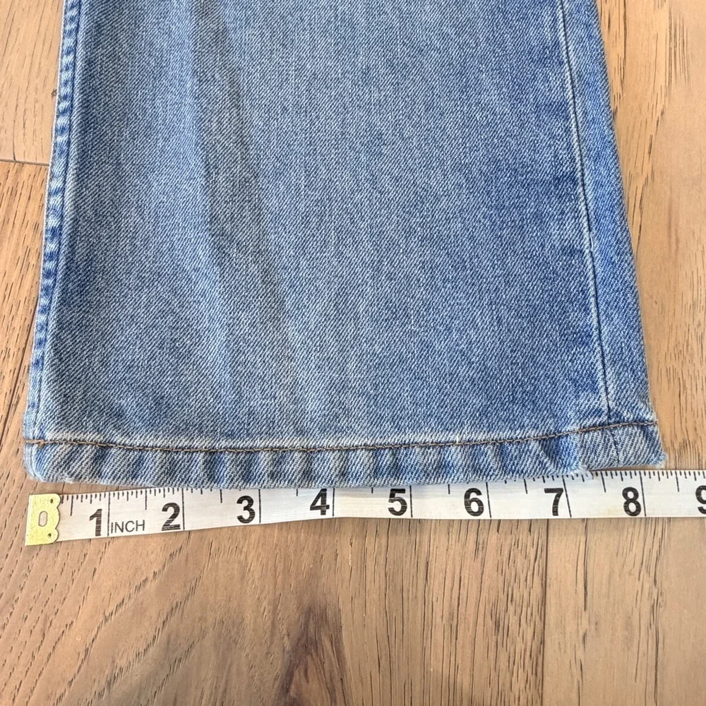 Reformation 31 Cynthia High Rise Relaxed Distressed Jeans Light Blue Oahu Wash